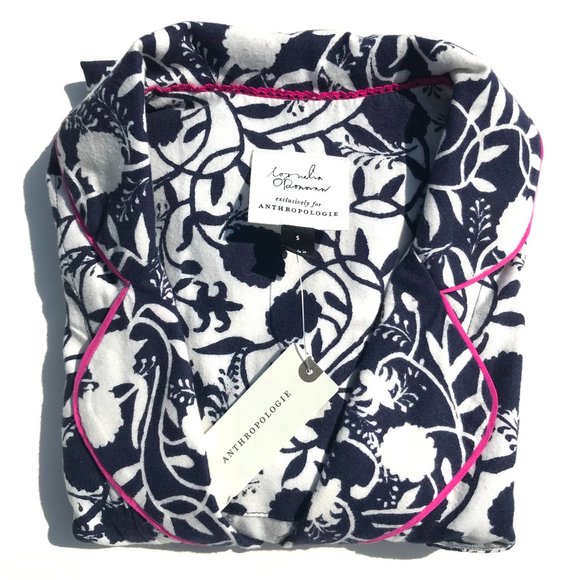 NWT Anthropologie Sweet Dreams flannel PJ top, collab with Cornelia O'Donovan - Picture 4 of 10